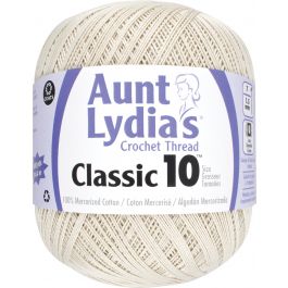 Aunt Lydia's Classic Crochet Thread Size 10 -Silver, Multipack of 6