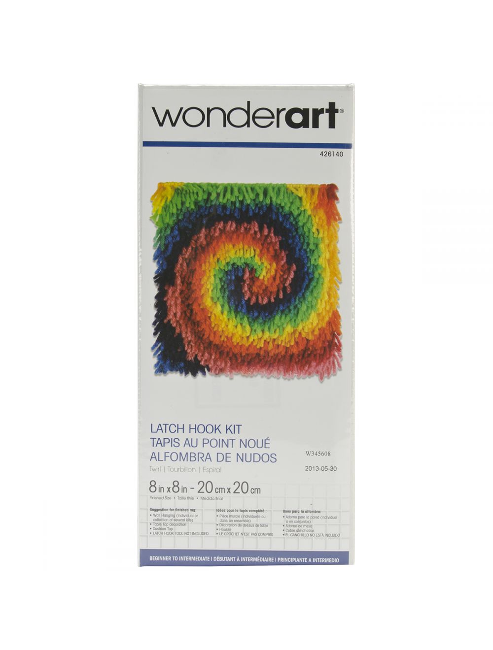 Wonderart Latch Hook Kit 8X8-Twirl