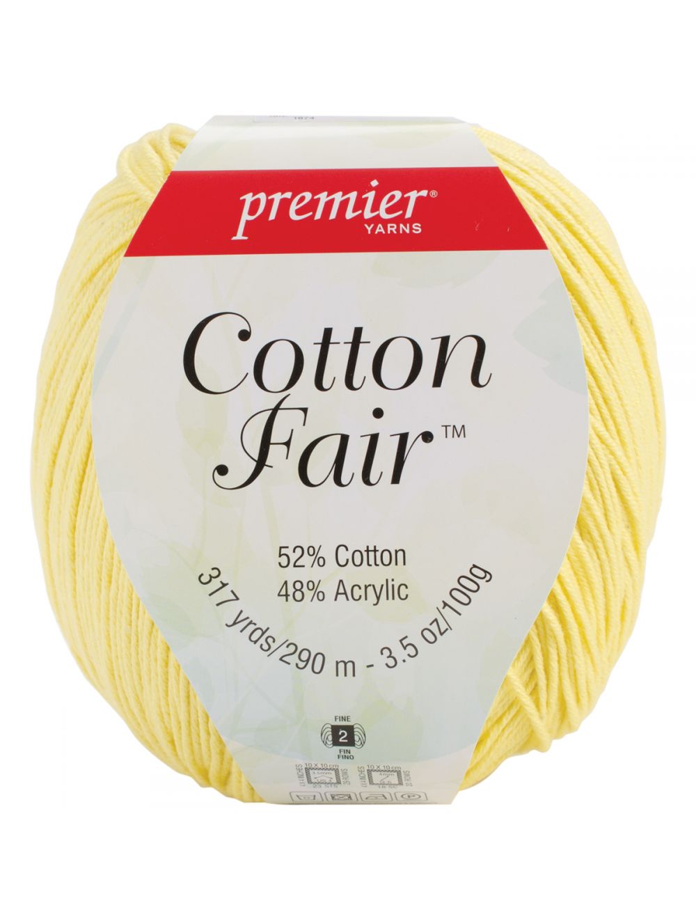 Premier Yarns Cotton Fair Solid Yarn Lemon Drops