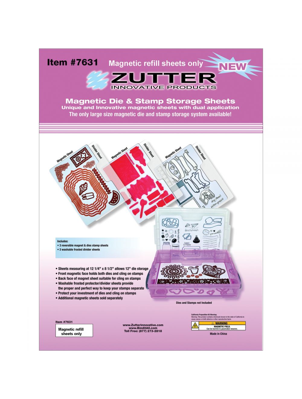 Zutter Magnetic Die & Stamp Storage Case