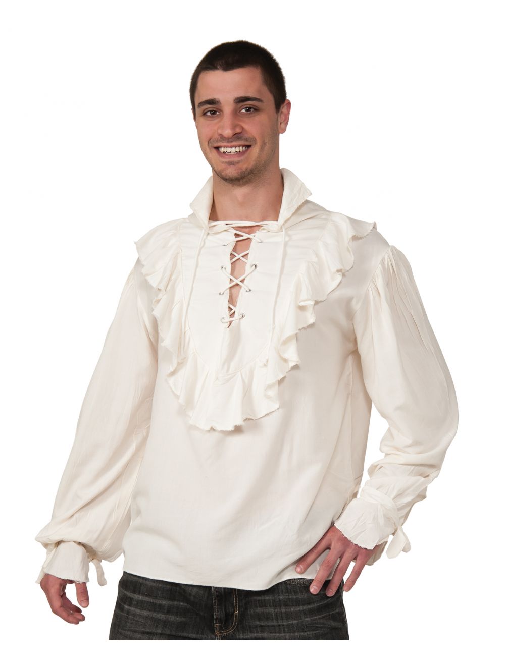 Rubies Adult Pirate Shirt, White, One Size Costume (WI01133263)