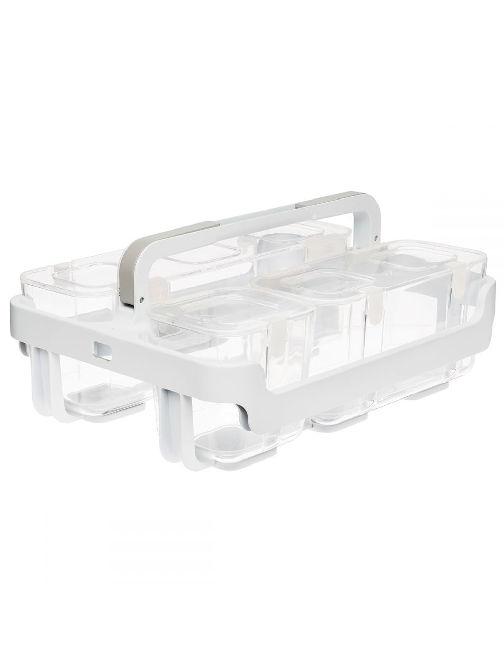 Deflecto White Caddy Organizer with Small Medium and Large Compartments