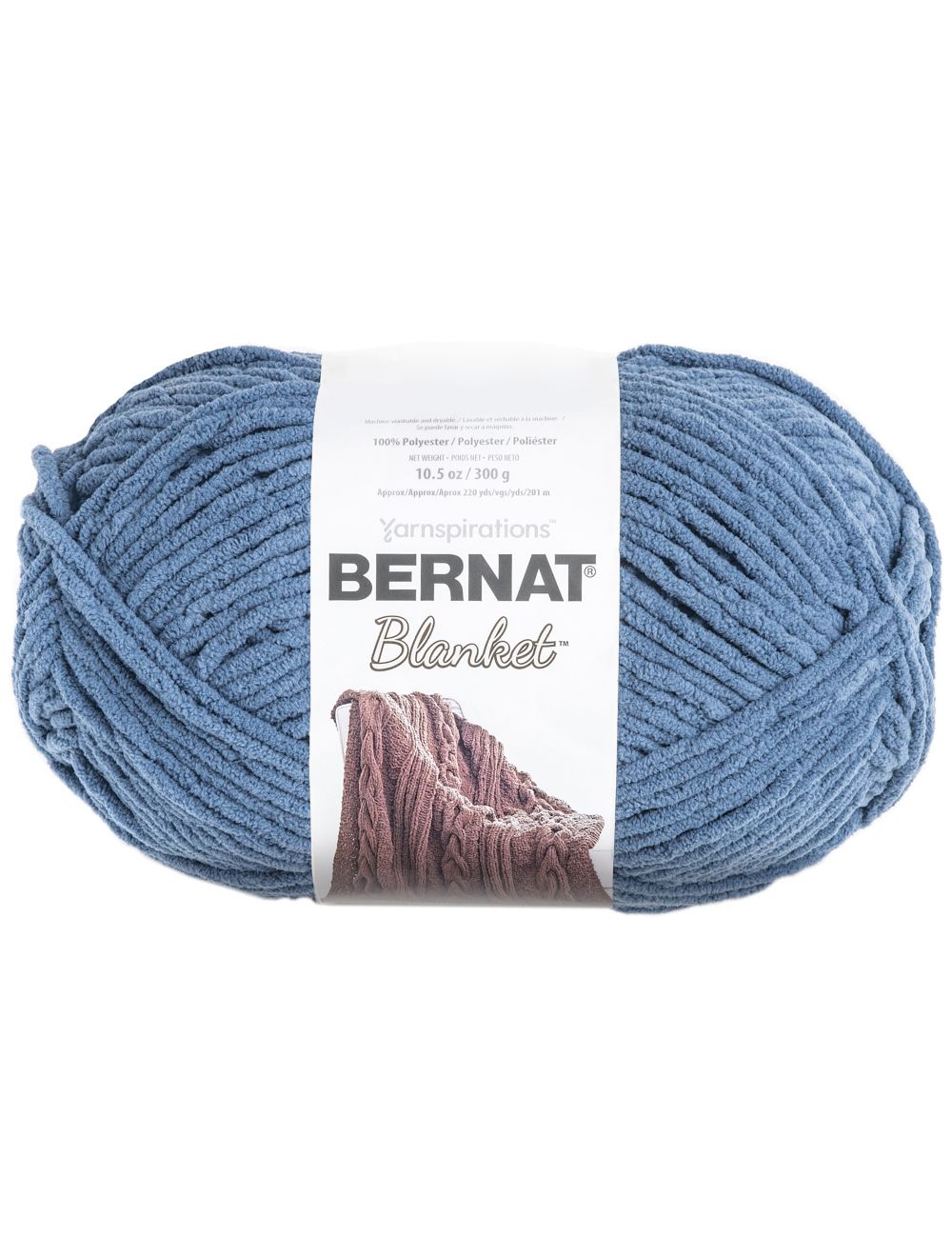 Spinrite Bernat Blanket Big Ball Yarn, Teal, 10.5 oz