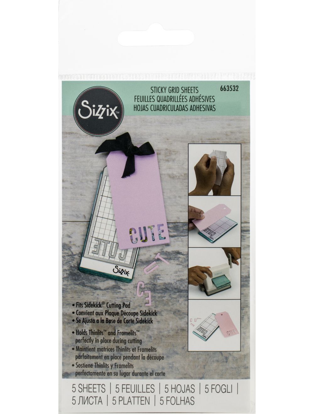 Sizzix Sidekick Sticky Grid 2.5 x 4.75 Inches