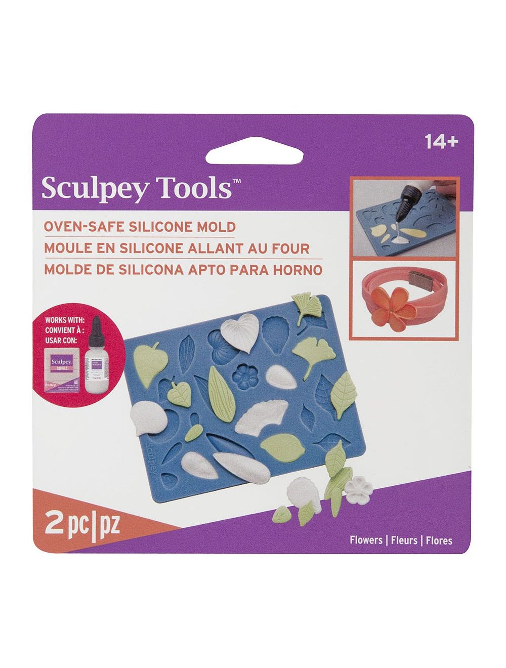 Sculpey Flexible Push Flowers Mold