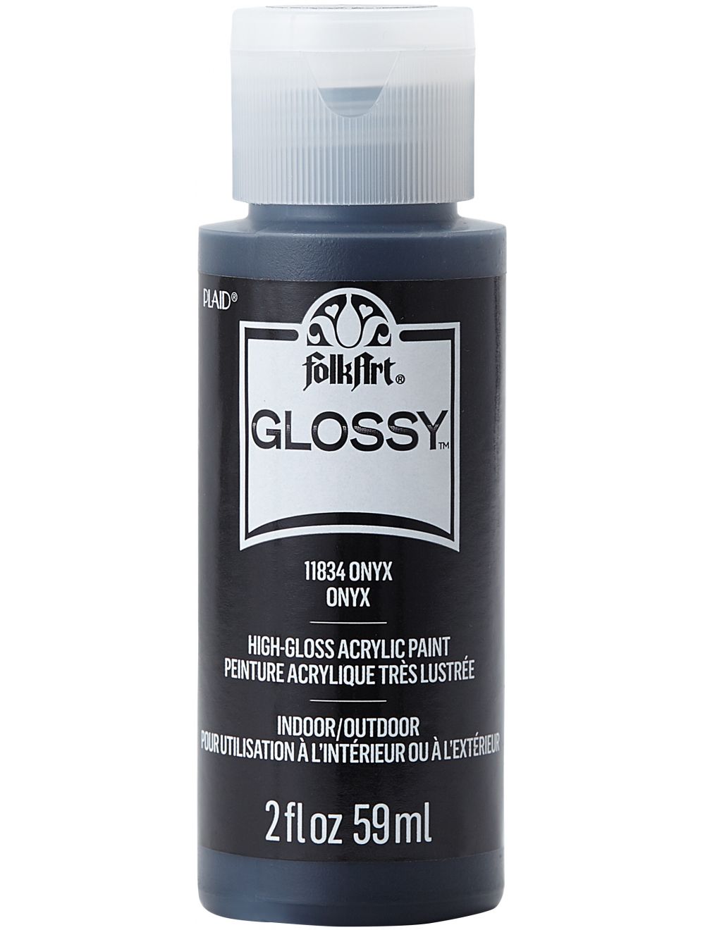 FolkArt Glossy Paint 2oz - Onyx