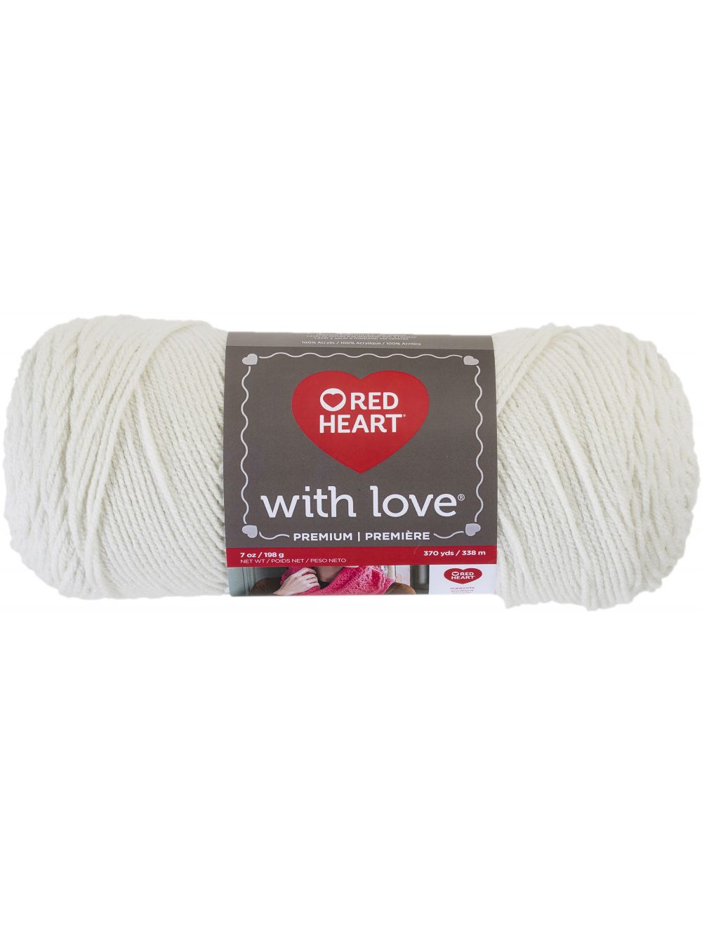 Red Heart With Love Yarn-Eggshell